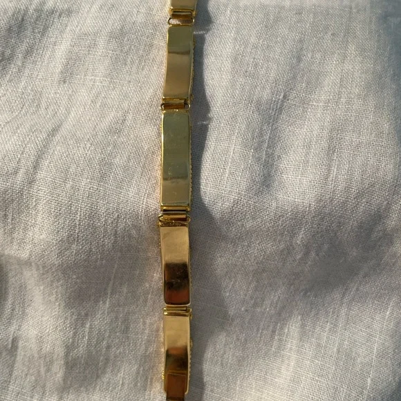Vintage Italian Cloisonné Mosaic Link Bracelet in Gold Tone 1960’s - Picture 3 of 5